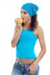 Woman eating apple