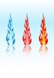 Vector colored flames