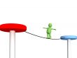 The person puppet, going on a rope