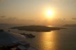 Sunset on a greek island santorini