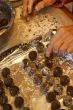 Making fine chocolate truffles