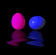 Two Easter eggs