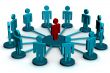 Conceptual image of teamwork. 3D image.