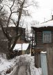 Old wooden street in a ravine. Kazan.