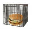 diet concept - fast food behind bars