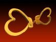 Handcuffs-heart 3D rendering