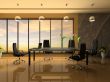 Interior of the modern cabinet for negotiations 3D rendering