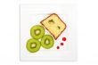 Slice of cake with kiwi