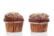 Two tasty muffin with chocolate