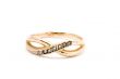 Golden ring on white background