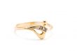 Golden ring on white