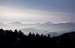 Picture of the mountains covered by mist