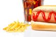 Hot dog, soda and french fries
