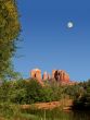 Cathedral Rocks with Moon rising