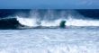 Waves crashing on beach