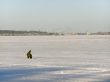 winter fisherman