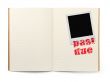 scrap book with past due
