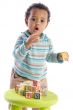Girl playing with small pieces