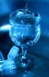 Water on blue