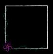 Black Grunge Flower Frame