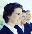 smiling business team