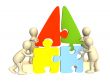 3d puppets, collecting the house from a puzzle
