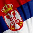 Serbian Flag Closeup