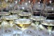champagne glasses filled with alcohol