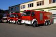 Fire trucks at station