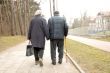 senior couple strolling