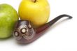 Long ornamented north-caucasian pipe with apples