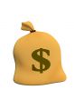 The big 3d bag, filled with dollars