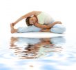 ashtanga yoga on white sand