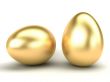 gold Easter eggs