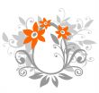 flowers and easter egg