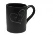 Black coffee cup on white