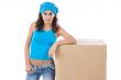 Woman with box