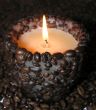 waxy candle with coffee aroma