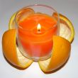 aromatic candle and orange skin