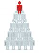 Conceptual image of teamwork. 3D image.
