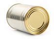 food tin can on white