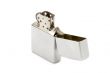 Metal lighter on white