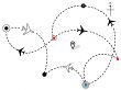 Airline Plane Flight Paths Travel Plans Map