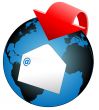 Global World Email Arrow