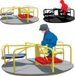 Boy on the carousel