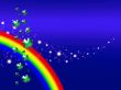 Abstract with Clover leaves and rainbow
