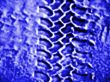 Tyre tracks effect on a blue moon