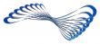 Blue Curved Abstract Design