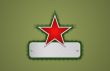 Vector red and green star frame