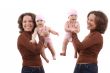 twin-looking mothers